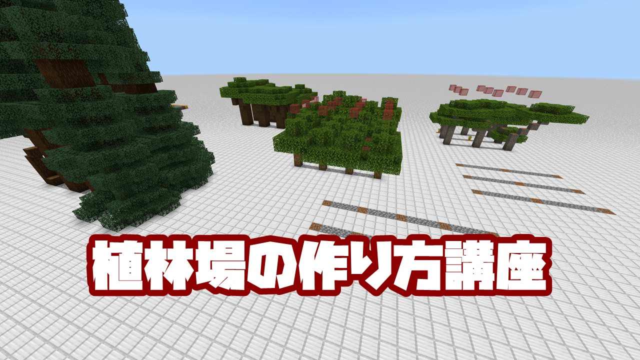 マイクラ 木材を効率的に集められる 植林場の作り方講座 統合版